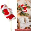 Christmas Electric Climbing Santa with Music & LED Light, Electric Climbing Ladder Santa Claus Doll for Xmas Tree Decorations Hanging - 2 of 4
