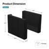 Belffin Velvet Armrest Pair – Tool-Free Modular Connectors with Corded Edges - 3 of 4