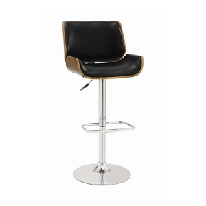 Simple Relax Faux Leather Adjustable Height Bar Stool - 1 of 4