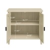 SKRAN Modern Rattan Cabinet: Engineered Rattan Storage with Adjustable Shelves - Particle Board & MDF Frame for Bedroom Living Room - 4 of 4