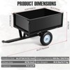 Heavy Duty ATV/UTV Dump Trailer, 15 Cubic Feet, Reinforced Steel Sides, Quick Dump Function - 3 of 4