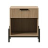 NicBex Modern Fluted-Drawer Nightstand,Bedside Tables with Open Cubby for Bedroom,Living Room - 4 of 4
