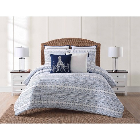 Gray Braydon Reversible Stripe Comforter Mini Set Full/queen : Target