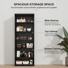 PexFix 41"x31"x16" Doorless Wood Bookshelf Storage Cabinet Bookcase&Office Cabinet for Kitchen Bedroom Entryway Living Room Dinning Room Black - 3 of 4