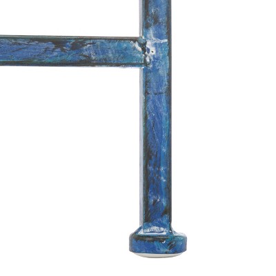 Antique Blue Iron Victorian Kissing Garden Bench