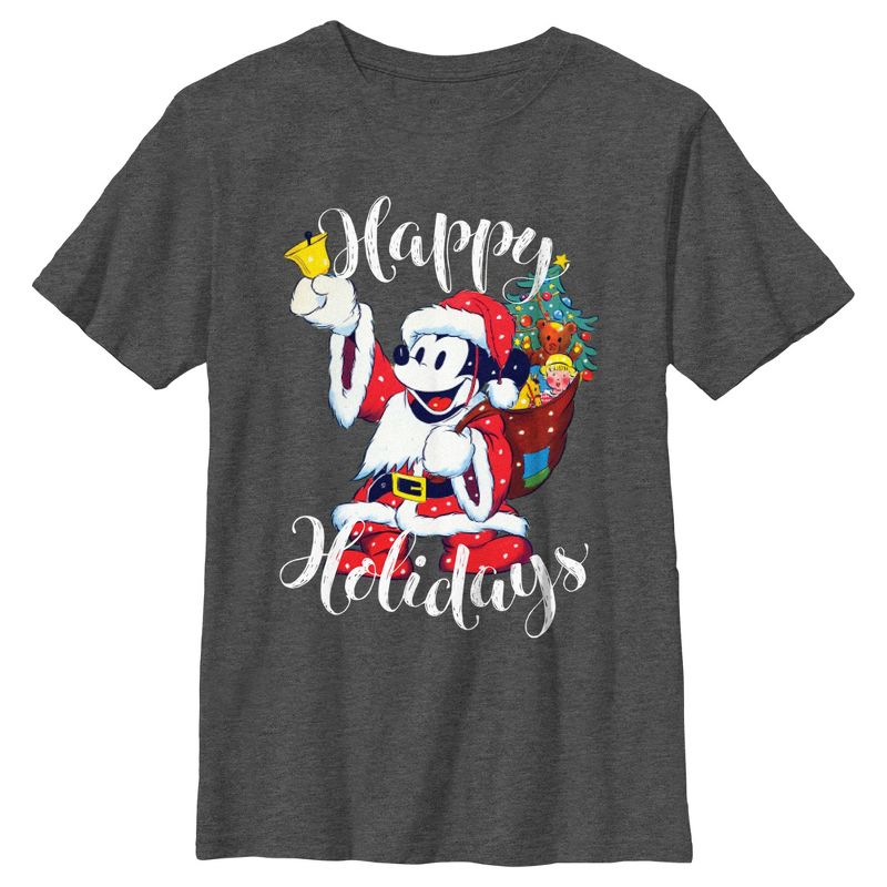 Boy's Mickey & Friends Christmas Happy Holidays Mickey T-Shirt, 1 of 6