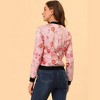 INSPIRE CHIC Women's Stand Collar Floral Prints Zip Up Lightweight Short Jacket - 4 of 4