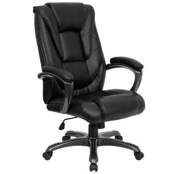 High Back Executive Swivel Office Chair Black Leather - Flash Furniture