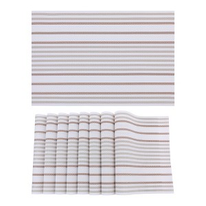 REGALWOVEN PVC Washable Non-slip Heat-resistant Placemats 18" x 12" 8 Pcs - 1 of 4