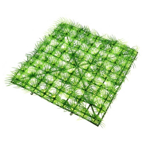 Unique Bargains Aquarium Artificial Plastic Lawn for Fish Tank Landscape  Decor Green 9.84x9.84 Inch 1 Pcs