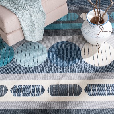 Art Deco Inspired 8' x 10' Gray Abstract Synthetic Area Rug