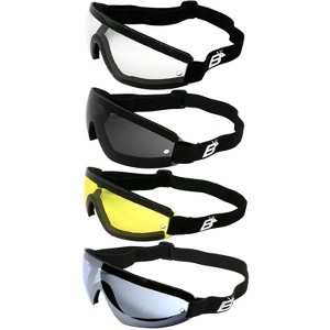 4 Pairs of Birdz Eyewear Wing Safety Goggles with Clear, Yellow, Smoke, Blue Lenses - 1 of 4