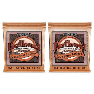Ernie Ball 2145 Earthwood Phosphor Bronze Custom Light Acoustic Strings 2-Pack - 1 of 3