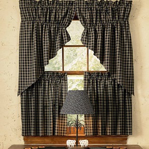 Park Designs Buffalo Check Lined Gathered Swags - 1 of 4