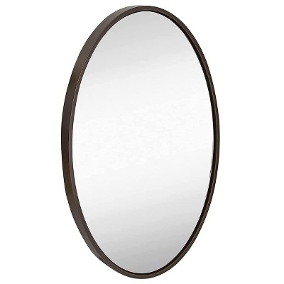 Hamilton Hills 24x36 Inch Oval Black Framed Wall Mirror