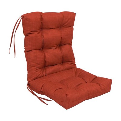 Blazing Needles, 18-inch by 38-inch Spun Polyester Solid Outdoor Tufted Chair Cushion