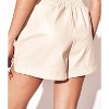 Women's Stretchy Vegan Leather Short - DELUC - 3 of 4