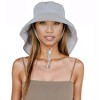 Anna-Kaci Womens Sun Hat Wide Brim Bucket Hats with Neck Flap and Ponytail Hole for Summer Beach Fishing Hiking - 2 of 4