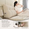 Bekrvio Velvet Headboard Wedge Pillow - Back Support Reading Cushion Bolster with Side Pocket, Removable Cover for Bed & Sofa - 4 of 4