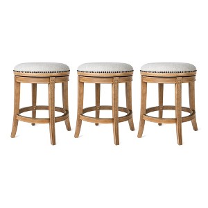 Maven Lane Alexander Rotating Backless Kitchen Stool, Set of 3 - 1 of 4
