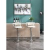 Lyngins Office & Bar Counter Height Bar Stool Set of 2,Modern Swivel Bar Stools with Chrome-Plated Metal Base, Height Adjustable Velvet Counter Stools - 4 of 4