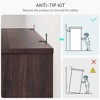 Book Shelf, 67 in Farmhouse Bookcase, with Doors Modern Storage Rack 5 Shelf - 3 of 4