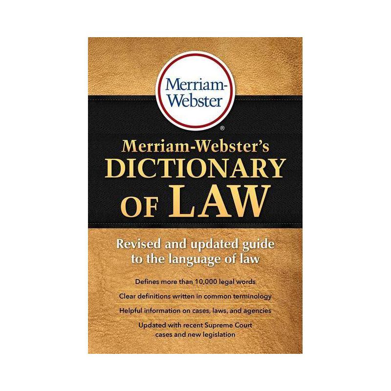 Merriam-Webster's Dictionary of Law - (Paperback), 1 of 2