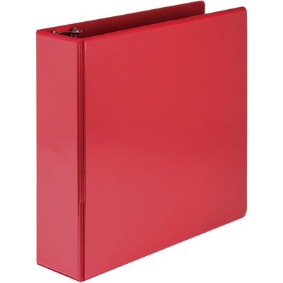 Samsill View Binder Round Ring 3" Capacity 11"x8-1/2" Red 18583