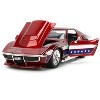 1969 Chevrolet Corvette Stingray ZL1 Red Metallic w/Stars and Stripes Graphics "Bigtime Muscle" 1/24 Diecast Model Car by Jada - 2 of 4