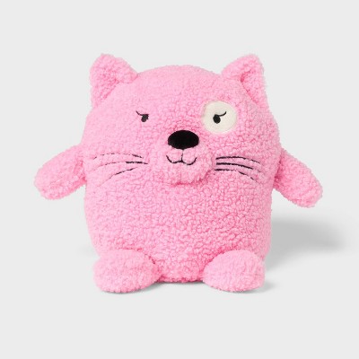Детские мягкие игрушки Pillowfort Cat Kids' Mini Weighted Plush Throw Pillow Pink — фото 4