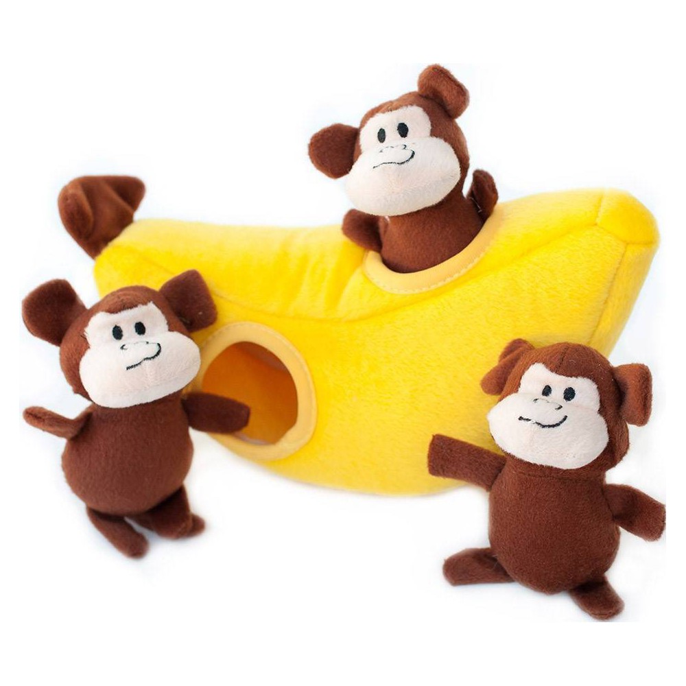 UPC 818786012298 product image for ZippyPaws Burrow Monkey and Banana Dog Toy | upcitemdb.com