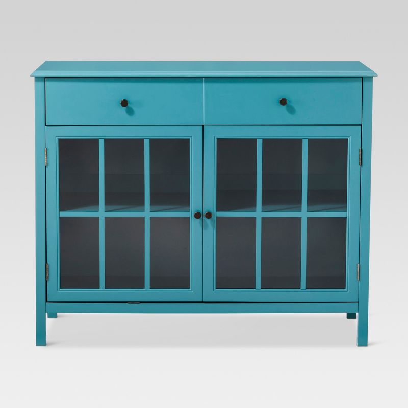 Windham 2 Door Accent Buffet, Cabinet with Shelves - Teal - Threshold&#8482;, 1 of 6