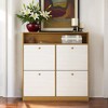 VANIRROR Freestanding Shoe Storage Cabinet with 4 Flip Drawers, Wooden Handles, Anti-Tip Fitting, Entryway & Hallway Organizer - 2 of 4