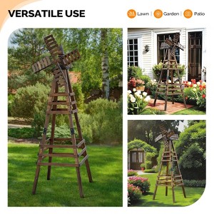 VINGLI Outdoor Yard Windmill, Wooden Wind Spinner for Garden Yard Lawn Patio Decoration, Medium - 1 of 4