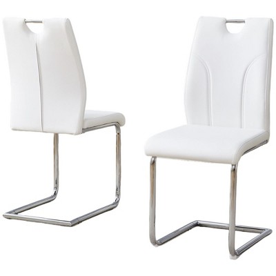 Infurnic Dining Chairs Modern Style Set of 2 Uniquely Designed Chairs, Suitable for Restaurants, Kitchens, Conference Rooms, White, 15.7"*16"*37.4"