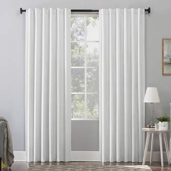 108"x50" Amherst Velvet Noise Reducing Thermal Back Tab Extreme 100% Blackout Curtain Panel Off White - Sun Zero