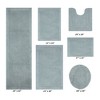 Edge Bath Rug 100% Premium Cotton Ultra-Soft Water Absorbent Tufted Solid Reversible 6 Piece Bathroom Rug Set for Machine Washable Bathmat - 2 of 4