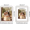 Americanflat 11x14 Picture Frame with Shatter-Resistant Glass - Use as 8x10 Frame with Mat or 11x14 Frame Without Mat - Hudson Collection - White - 2 of 4