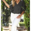 Women's Stripe Bell Sleeve - Veronica M - 2 of 4