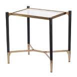 Park View Rectangle Occasional Side Table Black/Gold - A&B Home