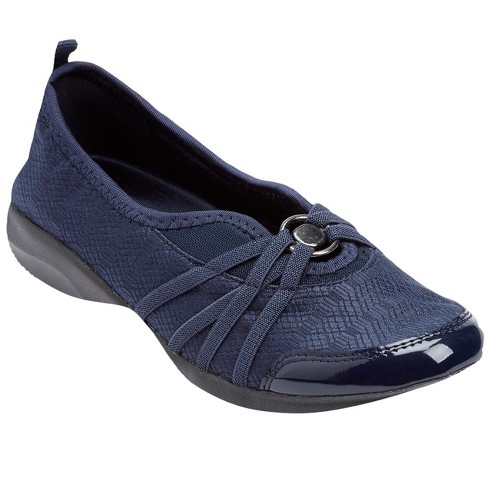 Comfortview Women's Wide Width Cv Sport Greer Slip On Sneaker, 10 W - Navy  : Target