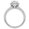 Pompeii3 1 1/10Ct Vintage Diamond Moissanite Halo Engagement Ring White Yellow Rose Gold - 2 of 4