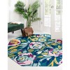 Unique Loom Bloom Hyacinth Floral Indoor Woven Area Rug - 4 of 4