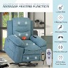 ELJGET Power Lift Recliner Chair for Elderly with Massage and Heat, Electric Reclining Chair w/Side Pockets & Massage Remote, Blue - 3 of 4