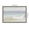 Amanti Art Serene Seaside with Boat by James Wiens Canvas Wall Art Print Framed 23-in. x 16-in. - 4 of 4