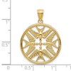 Black Bow Jewelry 14k Yellow Gold Doves Circle Pendant, 22mm - 3 of 4