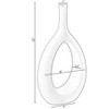 Uniquewise Contemporary White Ceramic Unique Shaped Flower Table Vase Centerpiece - 4 of 4