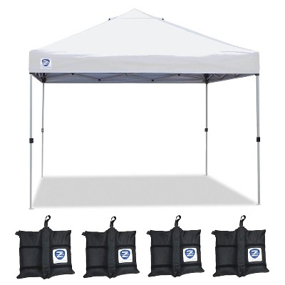 Z-Shade 10' x 10' Peak Canopy Straight Leg Instant Shelter with Screen & Weights