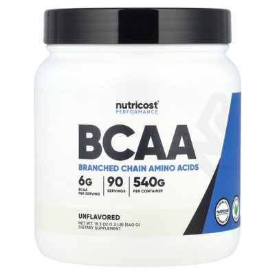 Nutricost Performance, BCAA, Unflavored, 1.2 lb (540 g)