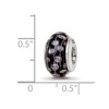 Black Bow Jewelry Black & White Dotted Glass Sterling Silver Bead Charm - 4 of 4